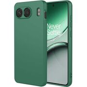 Husa pentru  OnePlus Nord 4 Liquid Silicone, subțire, captusita cu microfibra, anti amprentă, protectie cameră foto, verde