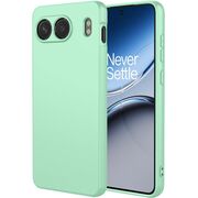Husa pentru  OnePlus Nord 4 Liquid Silicone, subțire, captusita cu microfibra, anti amprentă, protectie cameră foto, verde deschis
