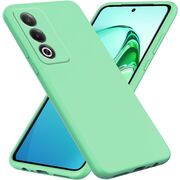 Husa pentru  Oppo A80 Liquid Silicone, subțire, captusita cu microfibra, anti amprentă, protectie cameră foto, verde
