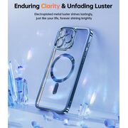 Husa pentru  iPhone 16 Pro cu MagSafe Sparkle Glare Detachable Layer, cu protectie lentile - albastru