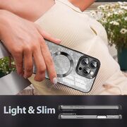 Husa pentru  iPhone 16 Pro Max cu MagSafe Sparkle Glare Detachable Layer, cu protectie lentile - negru