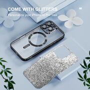 Husa pentru  iPhone 16 Pro Max cu MagSafe Sparkle Glare Detachable Layer, cu protectie lentile - negru