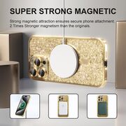 Husa pentru  iPhone 16 Pro cu MagSafe Sparkle Glare Detachable Layer, cu protectie lentile - auriu