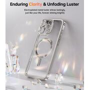 Husa pentru  iPhone 16 Pro cu MagSafe Sparkle Glare Detachable Layer, cu protectie lentile - argintiu