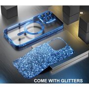 Husa pentru  iPhone 16 Pro cu MagSafe Sparkle Glare Detachable Layer, cu protectie lentile - albastru
