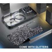 Husa pentru  iPhone 16 Pro cu MagSafe Sparkle Glare Detachable Layer, cu protectie lentile - negru