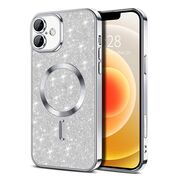Husa pentru  iPhone 16 Plus cu MagSafe Sparkle Glare Detachable Layer, cu protectie lentile - argintiu