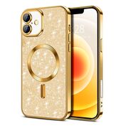 Husa pentru  iPhone 16 Plus cu MagSafe Sparkle Glare Detachable Layer, cu protectie lentile - auriu