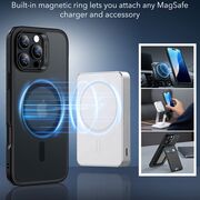 Husa pentru  iPhone 16 Pro cu MagSafe Classic Hybrid HaloLock Kickstand frosted - negru