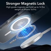 Husa pentru  iPhone 16 Pro cu MagSafe Classic Hybrid HaloLock Kickstand frosted - transparent
