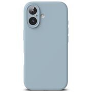 Husa premium pentru  iPhone 16 Silicone Magnetic compatibila MagSafe captusita cu microfibra - albastru