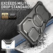 [Pachet 360°] Husa + folie iPhone 16 Pro I-Blason Armorbox, gri