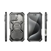 [Pachet 360°] Husa + folie iPhone 16 Pro I-Blason Armorbox, gri