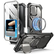 [Pachet 360°] Husa + folie iPhone 16 Pro I-Blason Armorbox, gri