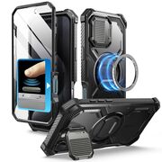 [Pachet 360°] Husa + folie iPhone 16 Pro Max I-Blason Armorbox, negru