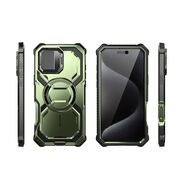 [Pachet 360°] Husa + folie iPhone 16 Pro Max I-Blason Armorbox, verde