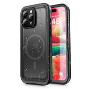 Pachet 360: Husa cu folie integrata iPhone 16 Pro Max cu MagSafe ShockProof Dust-Water Proof Full Body, negru