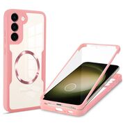 Pachet 360: Husa cu folie integrata pentru  Samsung Galaxy S23 Plus  cu MagSafe Cover360 fata / spate - roz
