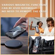 Pachet 360: Husa cu folie integrata iPhone 16 Plus cu MagSafe ShockProof Dust-Water Proof Full Body, negru
