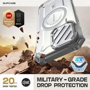 Husa iPhone 16 Pro Supcase Unicorn Beetle XT MagSafe, alb