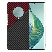 Husa pentru  Honor Magic 5 Lite CarbonFiber UltraSlim, Lightweight, rosu negru