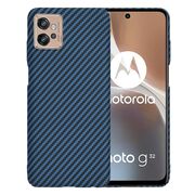 Husa pentru  Motorola Moto G32 CarbonFiber UltraSlim, Lightweight, albastru