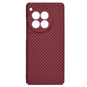 Husa pentru  OnePlus 12R CarbonFiber UltraSlim, Lightweight, rosu