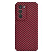 Husa pentru  Oppo Reno 12 Pro CarbonFiber UltraSlim, Lightweight, rosu