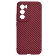 Husa pentru  Oppo Reno 12 Pro CarbonFiber UltraSlim, Lightweight, rosu