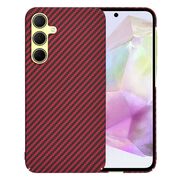 Husa pentru  Samsung Galaxy A35 CarbonFiber UltraSlim, Lightweight, rosu