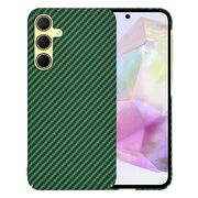 Husa pentru  Samsung Galaxy A35 CarbonFiber UltraSlim, Lightweight, verde