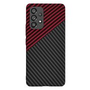 Husa pentru  Samsung Galaxy A53 5G CarbonFiber UltraSlim, Lightweight, rosu negru