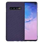 Husa pentru  Samsung Galaxy S10 CarbonFiber UltraSlim, Lightweight, mov