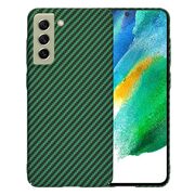 Husa pentru  Samsung Galaxy S21 FE CarbonFiber UltraSlim, Lightweight, verde