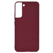 Husa pentru  Samsung Galaxy S22 Plus 5G CarbonFiber UltraSlim, Lightweight, rosu