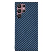 Husa pentru  Samsung Galaxy S22 Ultra 5G CarbonFiber UltraSlim, Lightweight, albastru