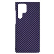 Husa pentru  Samsung Galaxy S22 Ultra 5G CarbonFiber UltraSlim, Lightweight, mov
