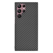 Husa pentru  Samsung Galaxy S22 Ultra 5G CarbonFiber UltraSlim, Lightweight, negru