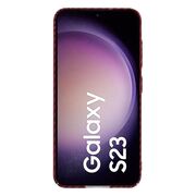 Husa pentru  Samsung Galaxy S23 CarbonFiber UltraSlim, Lightweight, rosu