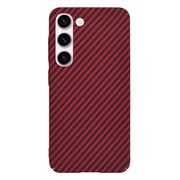 Husa pentru  Samsung Galaxy S23 CarbonFiber UltraSlim, Lightweight, rosu