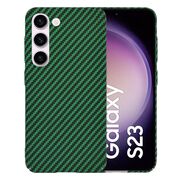 Husa pentru  Samsung Galaxy S23 CarbonFiber UltraSlim, Lightweight, verde