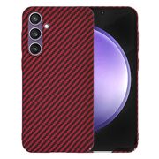Husa pentru  Samsung Galaxy S23 FE CarbonFiber UltraSlim, Lightweight, rosu