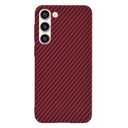 Husa pentru  Samsung Galaxy S23 Plus  CarbonFiber UltraSlim, Lightweight, rosu