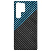 Husa pentru  Samsung Galaxy S23 Ultra 5G CarbonFiber UltraSlim, Lightweight, albastru negru