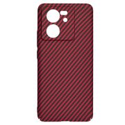 Husa pentru  Xiaomi 13T, 13T Pro CarbonFiber UltraSlim, Lightweight, rosu