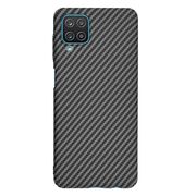 Husa pentru Samsung Galaxy A12 CarbonFiber UltraSlim, Lightweight, negru