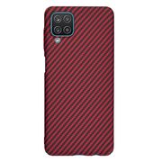 Husa pentru Samsung Galaxy A12 CarbonFiber UltraSlim, Lightweight, rosu