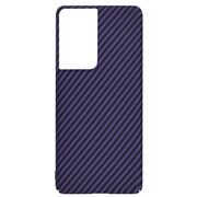 Husa pentru Samsung Galaxy S21 Ultra CarbonFiber UltraSlim, Lightweight, mov