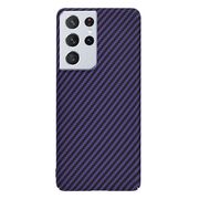 Husa pentru Samsung Galaxy S21 Ultra CarbonFiber UltraSlim, Lightweight, mov