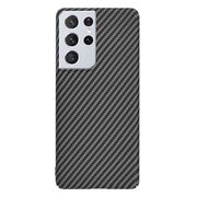 Husa pentru Samsung Galaxy S21 Ultra CarbonFiber UltraSlim, Lightweight, negru